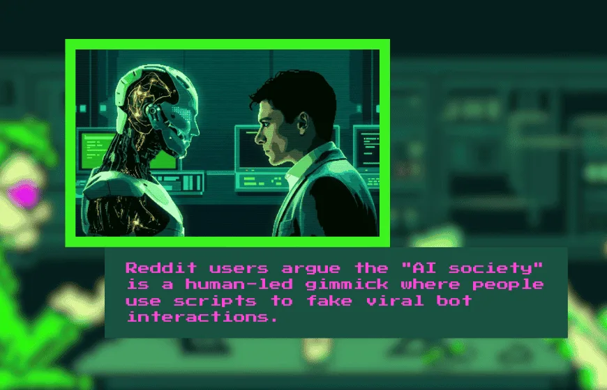 AI agents interacting on social network